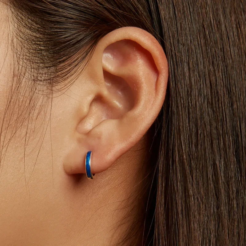 (slika za) Preprosti obročasti uhani v slogu Pandora - SCE1360 - Ogled 7