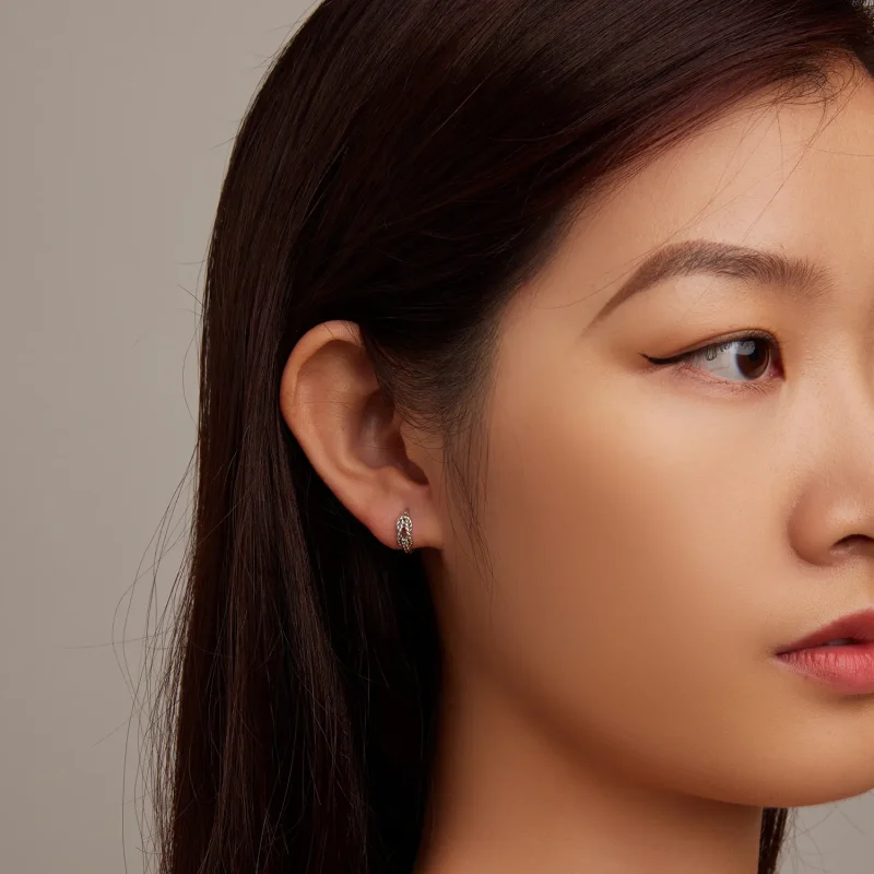 (slika za) Uhani z obroči v stilu Pandora - SCE1523 - Ogled 7