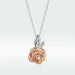 Dvobarvna dvobarvna ogrlica z obeskom v stilu Pandora - BSN155