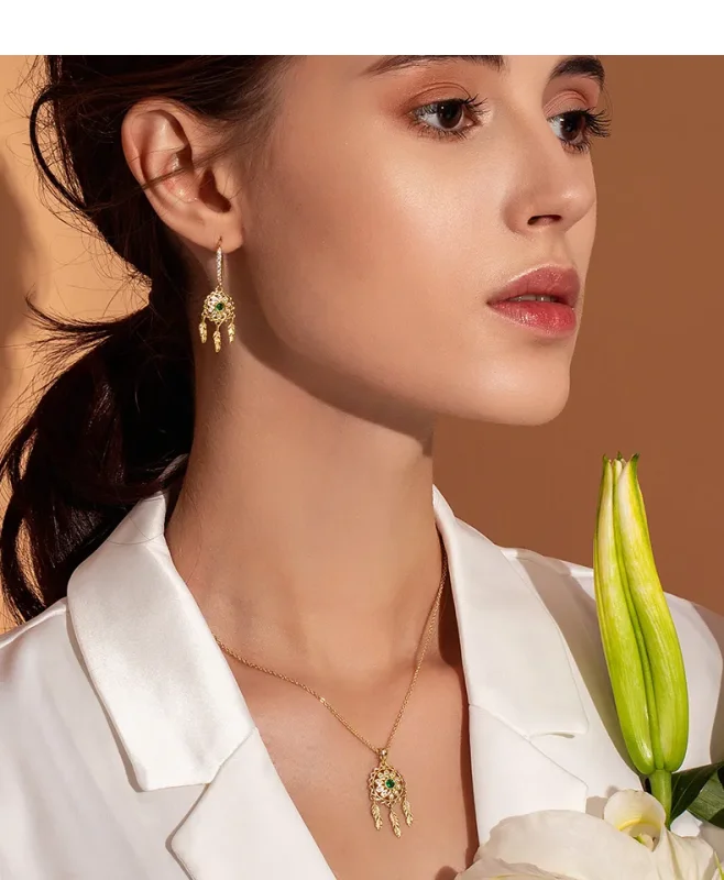 (slika za) Ogrlica lovilec sanj v stilu Pandora - SCN263-B - Ogled 2