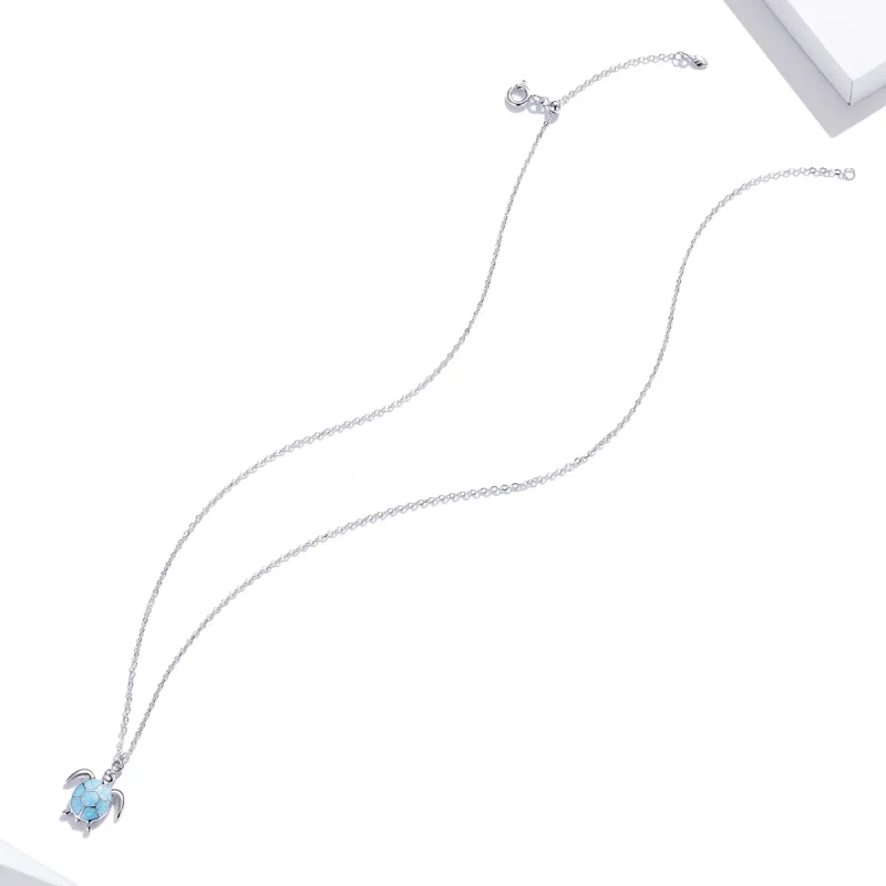 (slika za) Ogrlica modra želva v stilu Pandora - SCN446 - Ogled 5