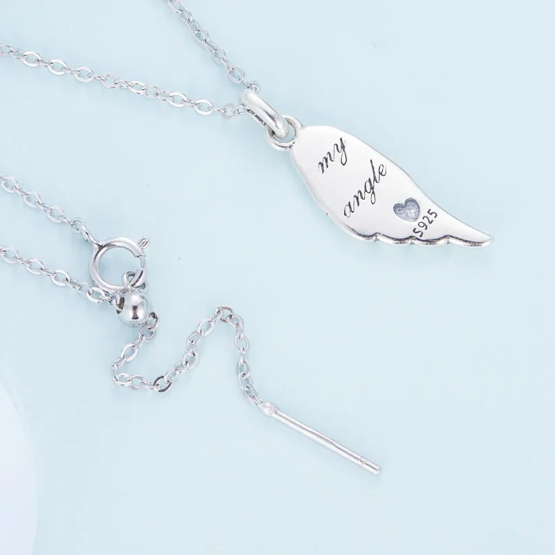 (slika za) Ogrlica s krili v slogu Pandora - BSN268 - Ogled 4