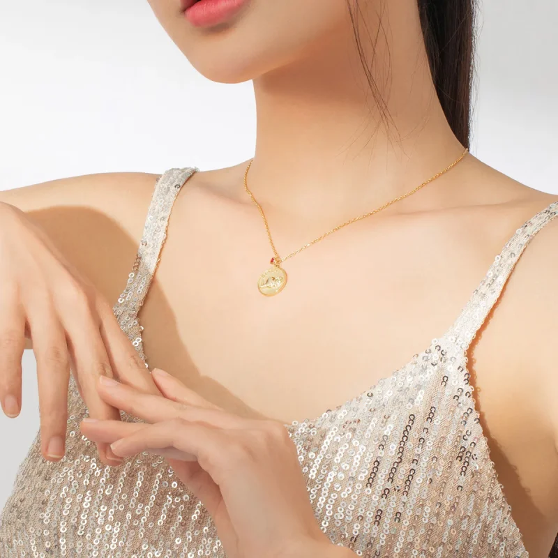 (slika za) Ogrlica s slonom v slogu Pandora - BSN173 - Ogled 9