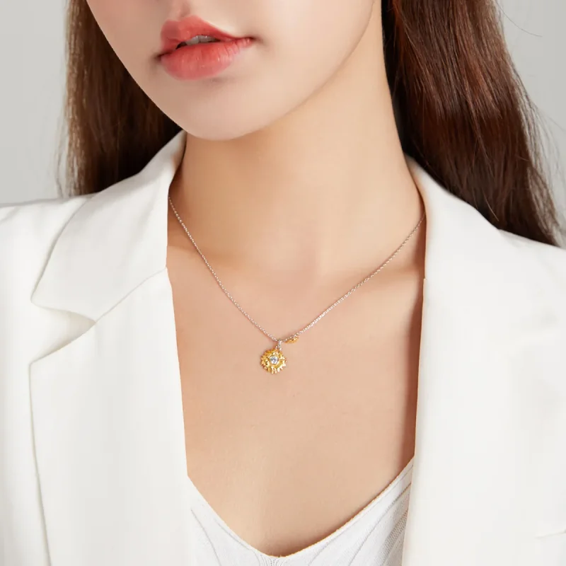 (slika za) Ogrlica s sončnimi rožami v slogu Pandora - BSN212 - Ogled 8