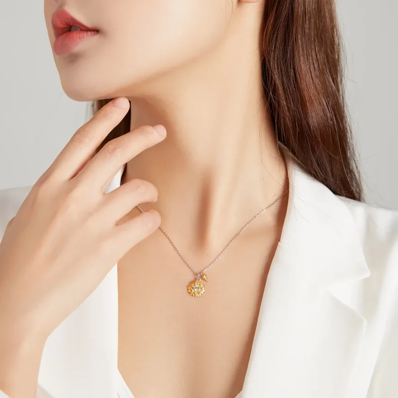 (slika za) Ogrlica s sončnimi rožami v slogu Pandora - BSN212 - Ogled 9