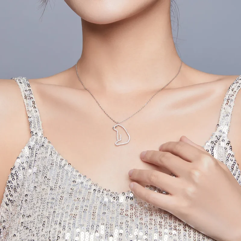 (slika za) Ogrlica s polarnim medvedom v stilu Pandora - BSN195 - Ogled 8