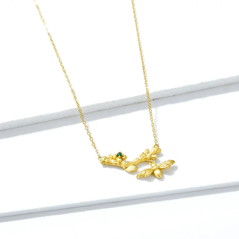 (slika za) Ogrlica s poletnimi rožami v stilu Pandora - BSN103 - Ogled 3