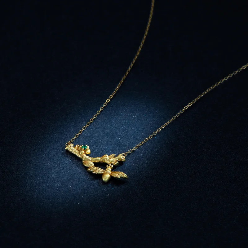 (slika za) Ogrlica s poletnimi rožami v stilu Pandora - BSN103 - Ogled 5