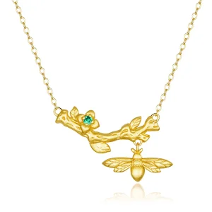 (slika za) Ogrlica s poletnimi rožami v stilu Pandora - BSN103