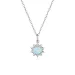 Ogrlica s srebrnim modrim soncem v stilu Pandora - SCN399