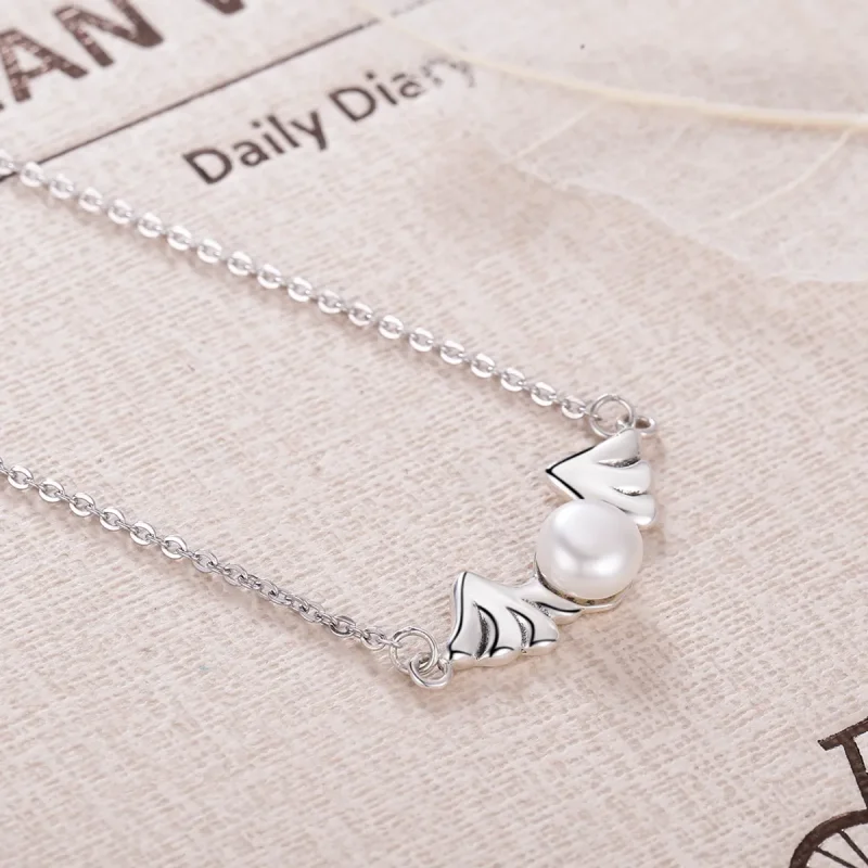 (slika za) Ogrlica z angelskimi krili v stilu Pandora - VSN021 - Ogled 5