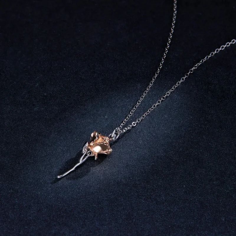 (slika za) Ogrlica z gracioznimi vrtnicami v stilu Pandora - BSN190 - Ogled 5