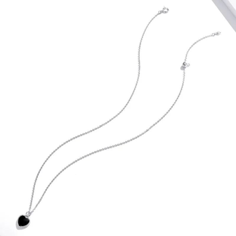 (slika za) Ogrlica z obeskom iz srebrnega ahata v slogu Pandora - SCN443 - Ogled 4