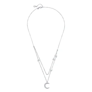 (slika za) Ogrlica z obeskom v slogu Pandora Srebrna luna in zvezde - BSN038