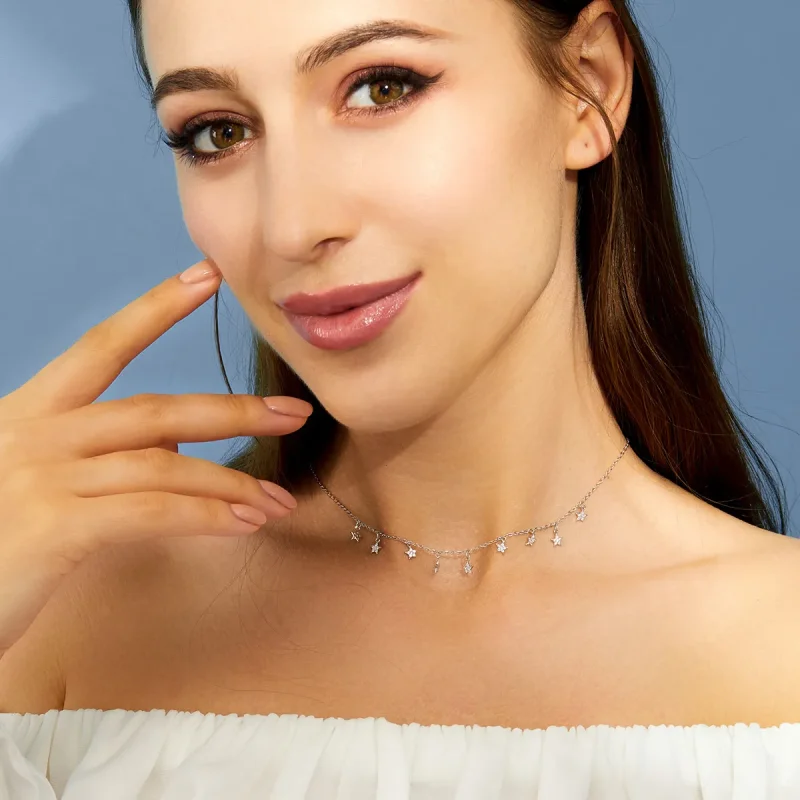 (slika za) Ogrlica z zvezdami v stilu Pandora - BSN116 - Ogled 6