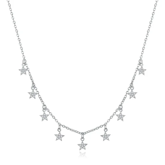 (slika za) Ogrlica z zvezdami v stilu Pandora - BSN116