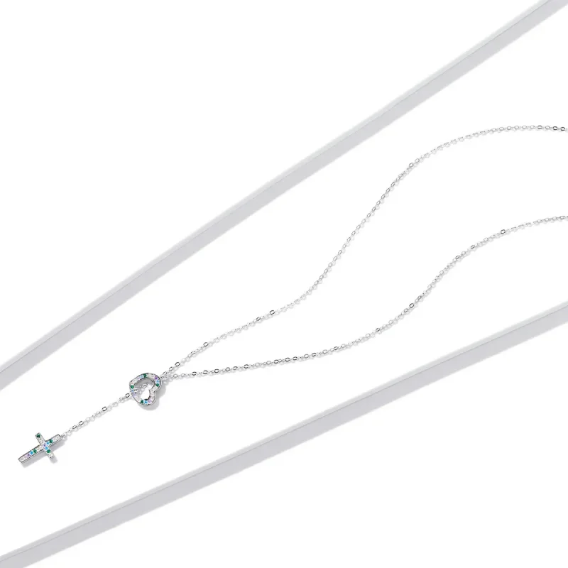 (slika za) Pandora Style Love Cross ogrlica - BSN244 - Ogled 4