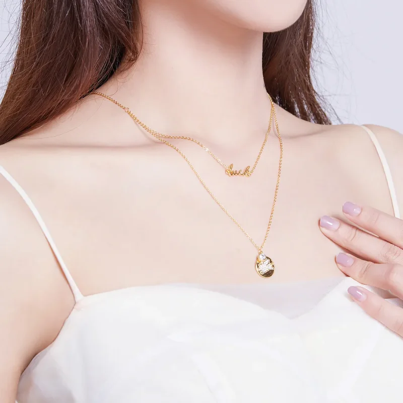 (slika za) Pandora Style Lucky Pig Ogrlica - BSN090 - Ogled 5