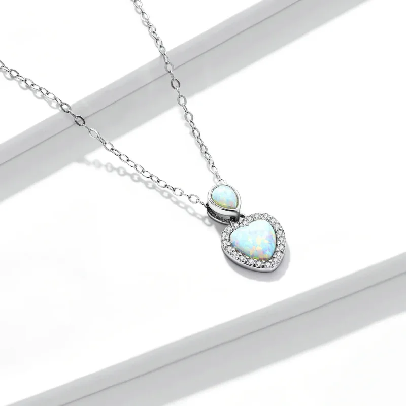 (slika za) Pandora Style Opal Ljubezenska ogrlica - BSN243 - Ogled 3