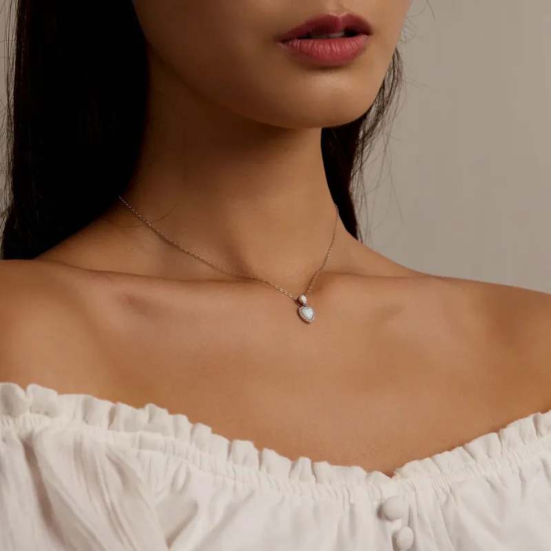 (slika za) Pandora Style Opal Ljubezenska ogrlica - BSN243 - Ogled 6