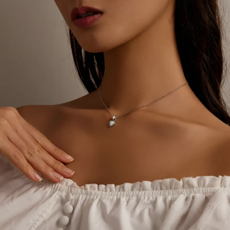 (slika za) Pandora Style Opal Ljubezenska ogrlica - BSN243 - Ogled 8