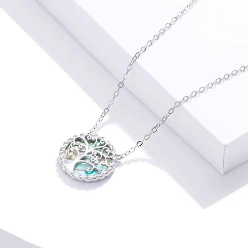 (slika za) Srebrna barvita ogrlica z obeskom v slogu Pandora - SCN433 - Ogled 3