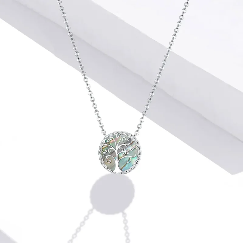 (slika za) Srebrna barvita ogrlica z obeskom v slogu Pandora - SCN433 - Ogled 5