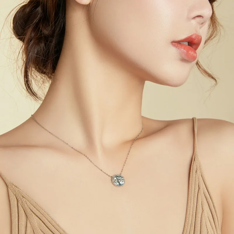 (slika za) Srebrna barvita ogrlica z obeskom v slogu Pandora - SCN433 - Ogled 6