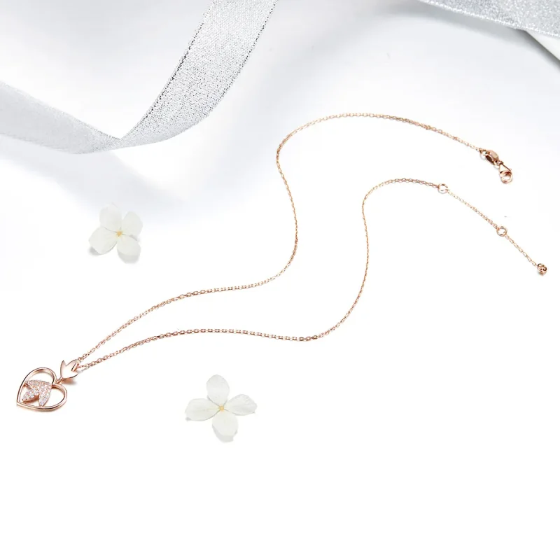 (slika za) Srebrna jesenska ljubezenska ogrlica v stilu Pandora - SCN313 - Ogled 5