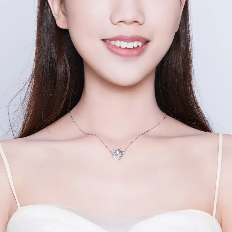 (slika za) Srebrna ljubka ogrlica s samorogom v stilu Pandora - SCN348 - Ogled 8