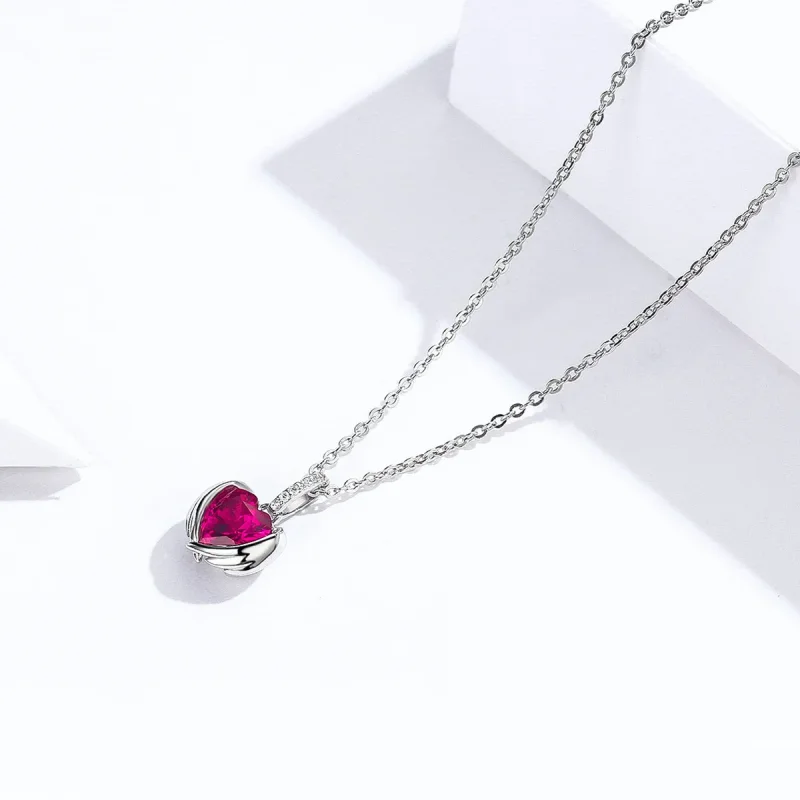 (slika za) Srebrna ogrlica Guardian Hearts v stilu Pandora - SCN341 - Ogled 2