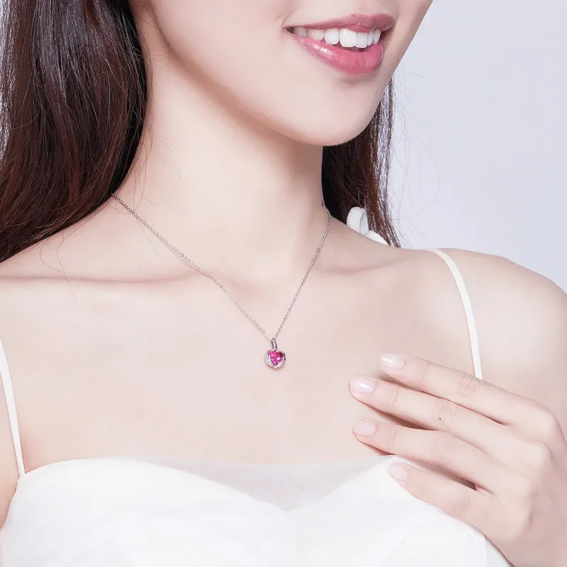 (slika za) Srebrna ogrlica Guardian Hearts v stilu Pandora - SCN341 - Ogled 7