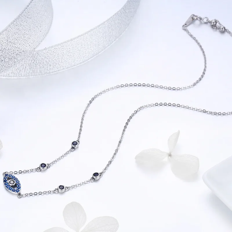 (slika za) Srebrna ogrlica s čarobnimi očmi v stilu Pandora - SCN300 - Ogled 5