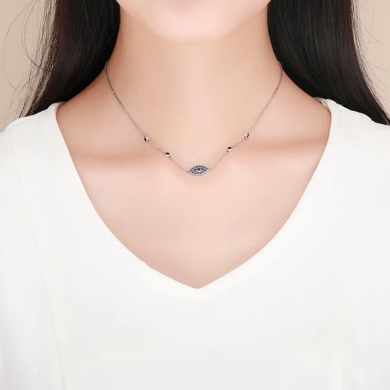 (slika za) Srebrna ogrlica s čarobnimi očmi v stilu Pandora - SCN300 - Ogled 6