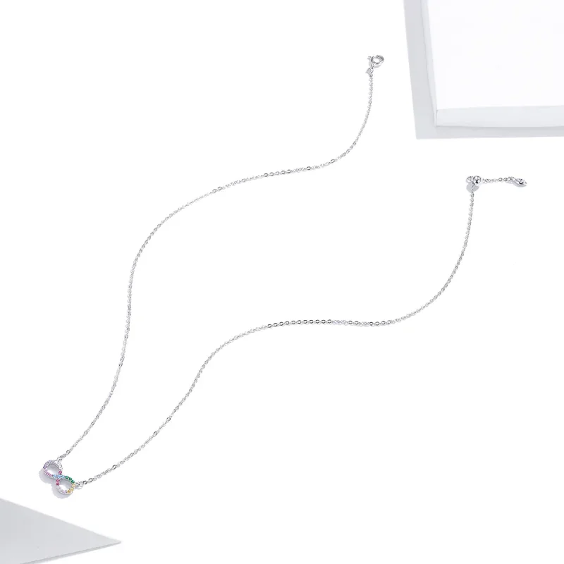 (slika za) Srebrna ogrlica s simbolom neskončnosti v stilu Pandora - SCN402 - Ogled 4