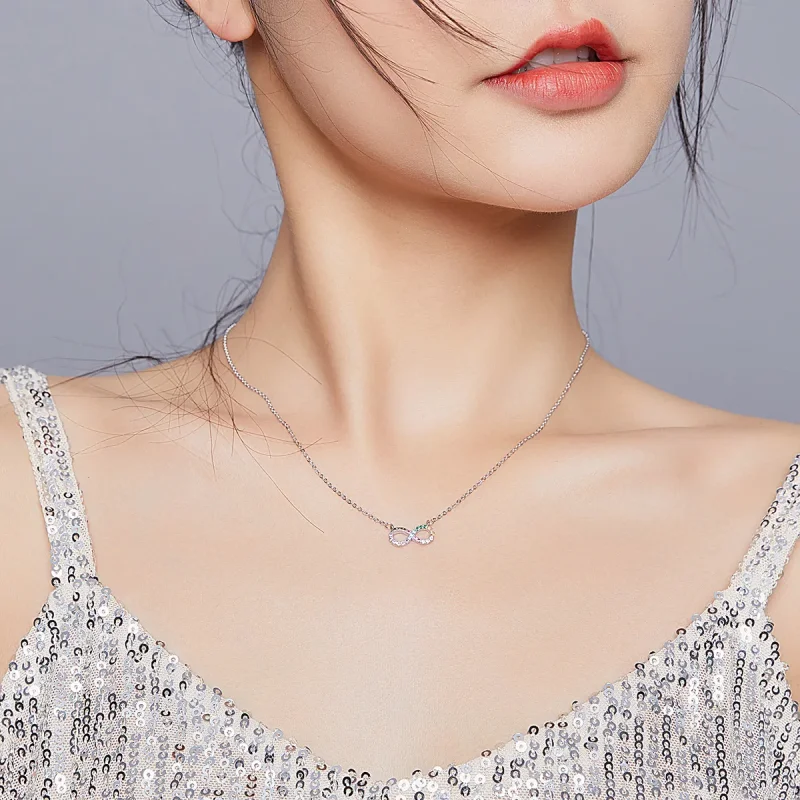 (slika za) Srebrna ogrlica s simbolom neskončnosti v stilu Pandora - SCN402 - Ogled 7