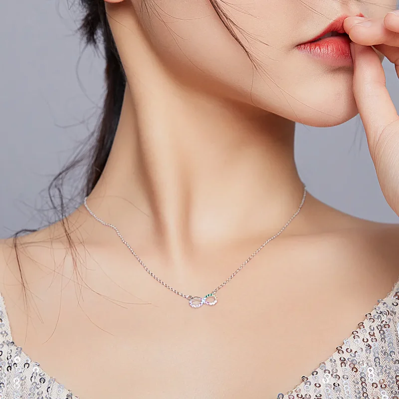 (slika za) Srebrna ogrlica s simbolom neskončnosti v stilu Pandora - SCN402 - Ogled 8