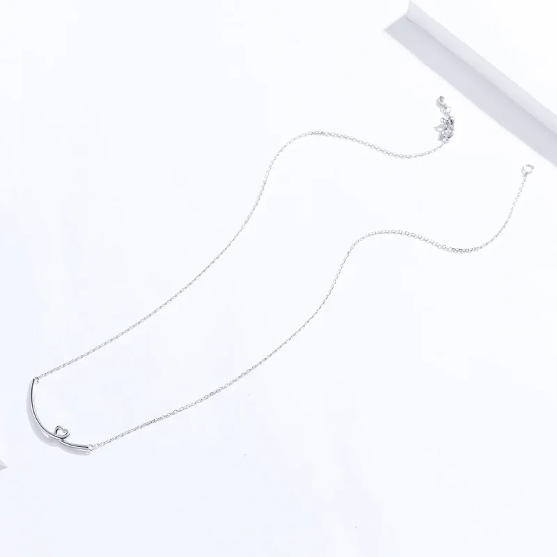 (slika za) Srebrna ogrlica s srečnim nasmehom v stilu Pandora - SCN381 - Ogled 4