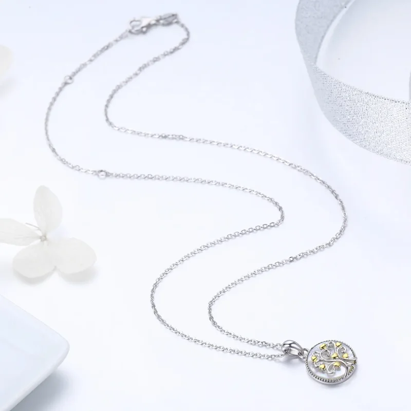 (slika za) Srebrna ogrlica v slogu Pandora Drevo življenja - SCN296 - Ogled 5