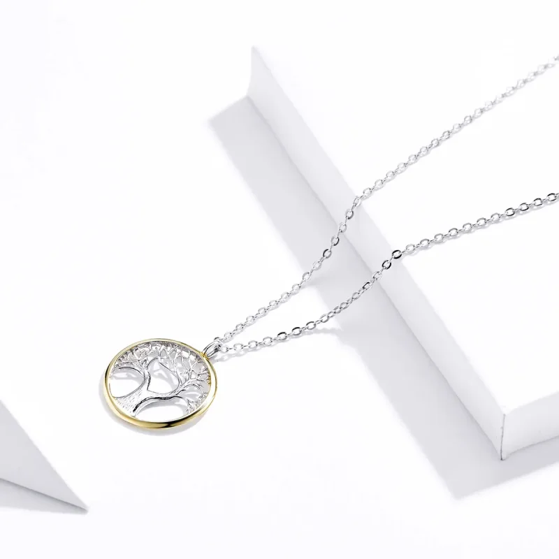 (slika za) Srebrna ogrlica v slogu Pandora Drevo življenja - SCN367 - Ogled 4