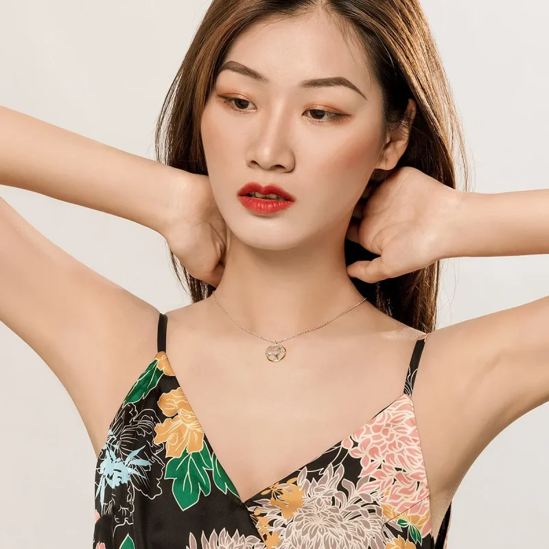 (slika za) Srebrna ogrlica v slogu Pandora Drevo življenja - SCN367 - Ogled 7