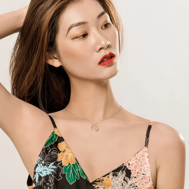 (slika za) Srebrna ogrlica v slogu Pandora Drevo življenja - SCN367 - Ogled 8