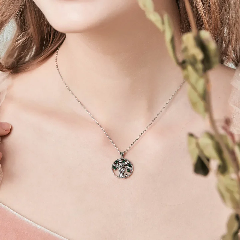 (slika za) Srebrna ogrlica v slogu Pandora - SCN094 - Ogled 2