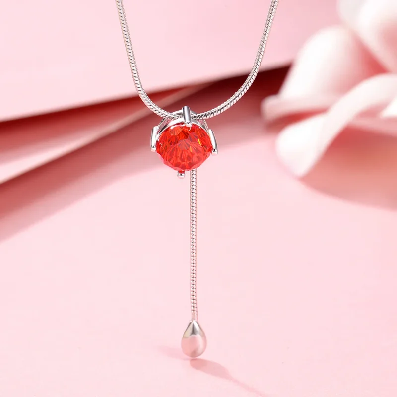 (slika za) Srebrna ogrlica v slogu Pandora Tears of Love - SCN182 - Ogled 4