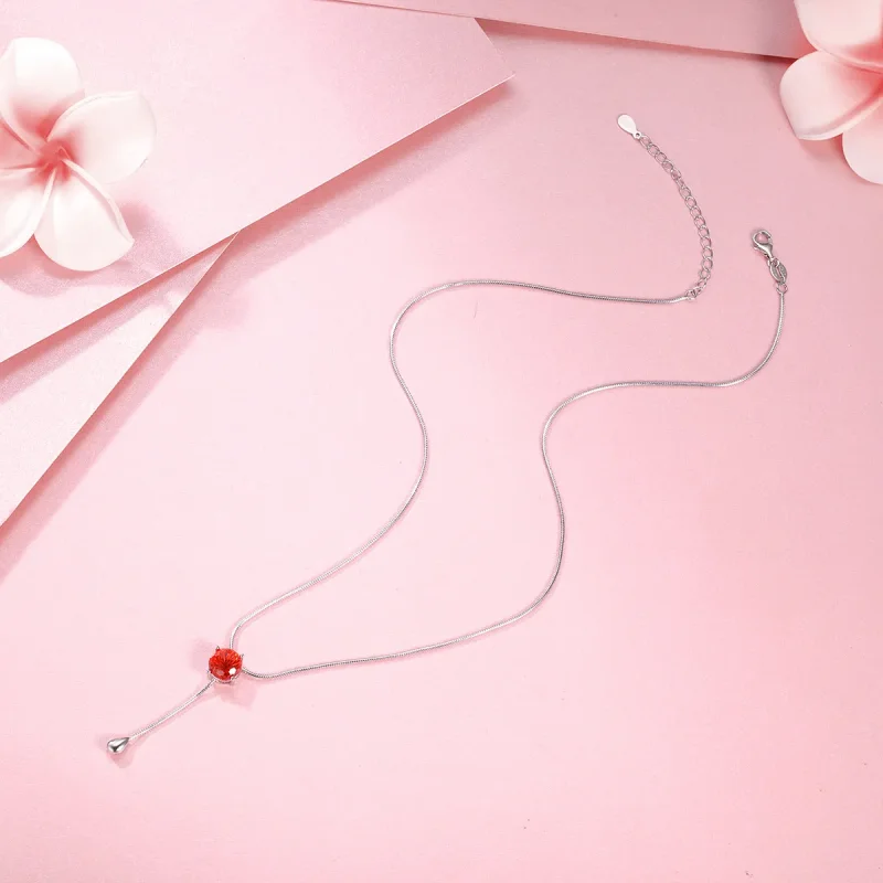 (slika za) Srebrna ogrlica v slogu Pandora Tears of Love - SCN182 - Ogled 5