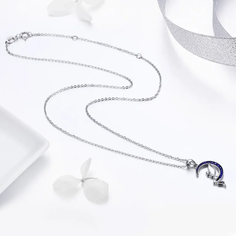 (slika za) Srebrna ogrlica Vila noči v stilu Pandora - SCN244 - Ogled 2