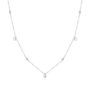 (slika za) Srebrna ogrlica z obeskom v obliki srca Pandora - SCN417