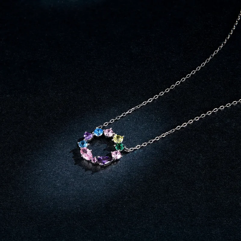 (slika za) Srebrna ogrlica z obeskom v slogu Pandora - BSN178 - Ogled 5