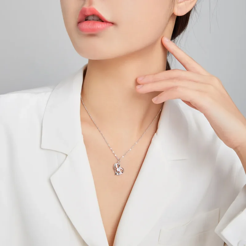 (slika za) Srebrna ogrlica z obeskom v slogu Pandora Together forever - SCN442 - Ogled 8