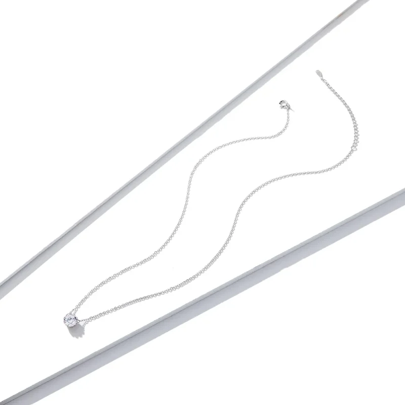 (slika za) Srebrna ogrlica z obeskom v stilu Pandora, sijoče življenje - BSN085 - Ogled 2